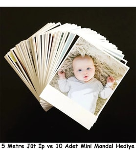 Parlak Polaroid Fotoğraf Baskı 12 Adet 7x8, Hediye Full HD Kişiye Özel Fotokart