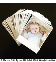 Parlak Polaroid Fotoğraf Baskı 12 Adet 7x8, Hediye Full HD Kişiye Özel Fotokart