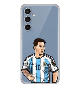 Samsung Galaxy S23 FE Uyumlu Lionel Messi Desenli Şeffaf Telefon Kılıfı