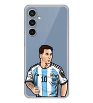 Samsung Galaxy S23 FE Uyumlu Lionel Messi Desenli Şeffaf Telefon Kılıfı