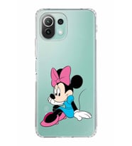 Xiaomi  Mi 11 Lite  Kamera Korumalı Kapak Minnie Mouse Tasarımlı Şeffaf  Kılıf