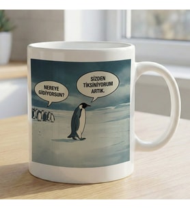 BK Gift Nihilist Penguen Beyaz Kupa Bardak -13, Ofis ve Hediye Kupası, Arkadaşa Hediye