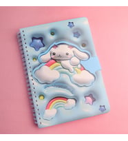 Sanrio Cinnamaroll Mıknatıs Kapaklı  3D A5 Boyu Defte