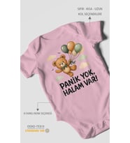 Panik yok, halam var! Kısa Kollu Bebek Body %100 Pamuk