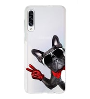 PrintiFy Samsung Galaxy A30s ile Uyumlu 1mm Slim Fit Köpek 2 050e Baskılı Şeffaf  Kılıf