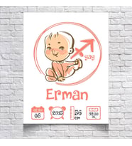 Yay Burcu ve Bebek Temalı Yaş Panosu