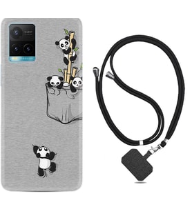 Vivo Y11S Y21S Y20 Y20S Y70 Kılıf Boyun Askılı Silikon Pandalar 1798