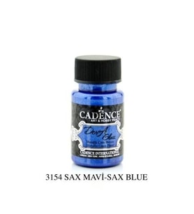 Cadence Dora Glass Metalik Cam Boyası 50 ml. 3154 SAX MAVİ 