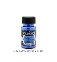 Cadence Dora Glass Metalik Cam Boyası 50 ml. 3154 SAX MAVİ 