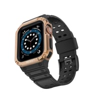 Mey İthalat® Watch 42Mm Kr401 Silikon Kordon - Siyah-Rose