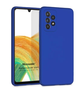 Microsonic Matte Silicone Samsung Galaxy A33 5G Kılıf Mavi
