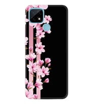 Realme C11 C21 C21Y C25Y C11 2021 Kılıf Desemli Silikon Pink Flowers 3 1393