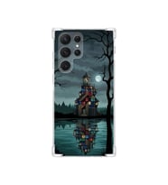 PrintiFy Samsung Galaxy S21ultra ile Uyumlu Simya Serisi Gölge Ve Cam Tasarımlı Uv Baskılı Köşe Korumalı Antişok Kılıf