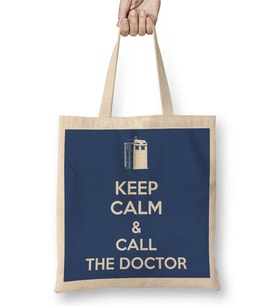Keep Calm and Call The Doctor Who Bez Çanta Uzun Saplı