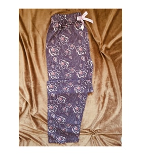 Cepsiz Viskon Yazlık Kadın Pijama Altı V44 (Mor)