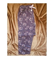 Cepsiz Viskon Yazlık Kadın Pijama Altı V44 (Mor)