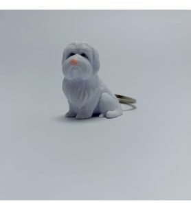 Terrier Oturan  - Anahtarlık