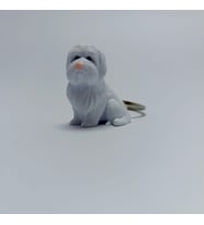 Terrier Oturan  - Anahtarlık
