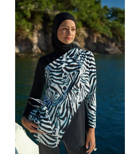 Tesettür Mayo Üstü - Zebra