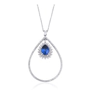 2.00 Karat Safir Pırlanta Kolye