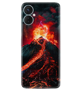 Tecno Spark 9T Kılıf Silikon Desen Özel Seri Yanardağ 1611