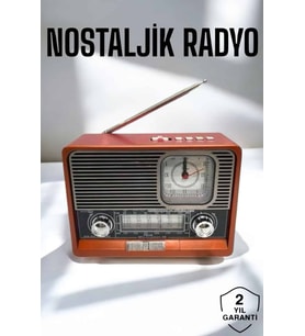 Nostaljik Görünümlü USB Girişli Bluetooth Bağlantılı Radyo