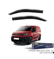 Niken Citroen Berlingo 2018- Kromlu Cam Rüzgarlığı 2 Lİ (Siyah)