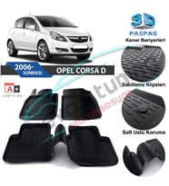 Opel Corsa D Havuzlu 3D Paspas Niken Siyah 2006-2014