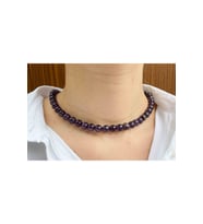 Nelleovana Ametist Taşı Doğaltaş Kolye 8 Mm