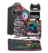 WarboX BULLY Xeon X5650 24gb Ram 256gb SSD 250gb HDD R7 240-4gb E.kartı 24" Monitör Gaming Bilgisaya (Siyah)