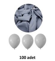 Gri Balon 12" - 30 cm Lateks Gri Renk Balon 100'lu Paket