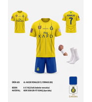 Cristiano Ronaldo Al-Nassr Futbol Çocuk Forması 4 lü set Çorap Bileklik Hediyeli