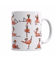 Flamingo Yoga Kupa Bardak Porselen