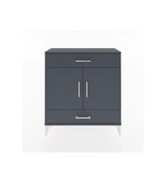Arges Şifonyer 2 Raflı 2 Çekmeceli 2 Kapaklı 88x30x96 Antrasit-Antrasit