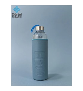 H2O Deri Kılıflı Cam Matara 500 ml