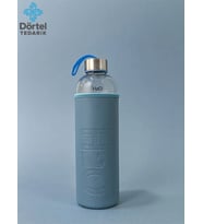 H2o Deri Kılıflı Cam Matara 500 Ml Pembe