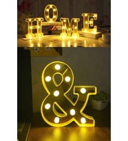 3D Led Işıklı Büyük Boy Organizasyon Dekorasyonu, Doğum Günü Kutlama İçin (Krem)