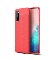 Samsung Galaxy S20 Kılıf Esnek Pu-Deri Leather-Pu Serisi Protected Case (Kırmızı)