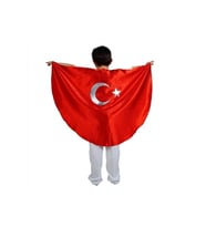 23 Nisan Özel Türk Bayraklı Kırmızı Gösteri Pelerini Ana Sınıfı 1 Adet