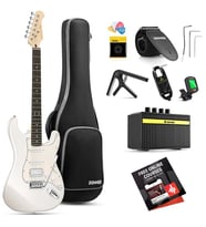 Donner DST-152 Full-Size ST Elektro Gitar Seti (Beyaz)