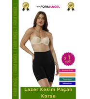 #Korse Lazer Kesim İz Göstermeyen Kaymaz Toparlayıcı Sıkılaştırıcı Paçalı Hayalet Korse - 1 Adet