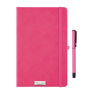 İsme Özel Pembe Defter ve Roller Kalem Seti