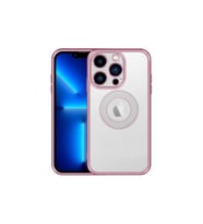 Apple iPhone 12 Pro Uyumlu Kılıf Kamera Korumalı Logo Gösteren Zore Esta Kapak (Rose Gold Altın)