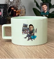 Kişiye Özel Karikatürlü Gamer Arkadaşa Hediye Lüks Pastel Fincan Doğum Günü Hediyesi
