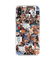 Iphone X ve XS Uyumlu The Office Kolaj Tasarımlı Şeffaf Telefon Kılıfı