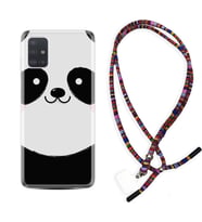 Samsung a71 A72 A73 A7 A9 2018 C7 C9 Kılıf Boyun Asklı Rasta Silikon Sevimli Panda 1794