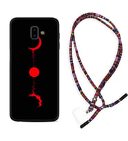 Samsung J6 Plus J7 Prime J7 Pro M20 Kılıf Boyun Asklı Rasta Silikon Red Moon 1710