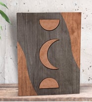 BK Gift Ay Tasarımlı Dekoratif Mini Kanvas Tablo 15x20cm-3