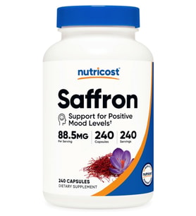 Nutricost Saffron Extract 88.5mg, 240 Capsules.Abd Menşei (Renksiz)