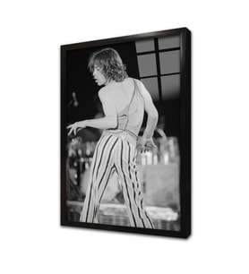 Mick Jagger Çerçeveli Cam Tablo
